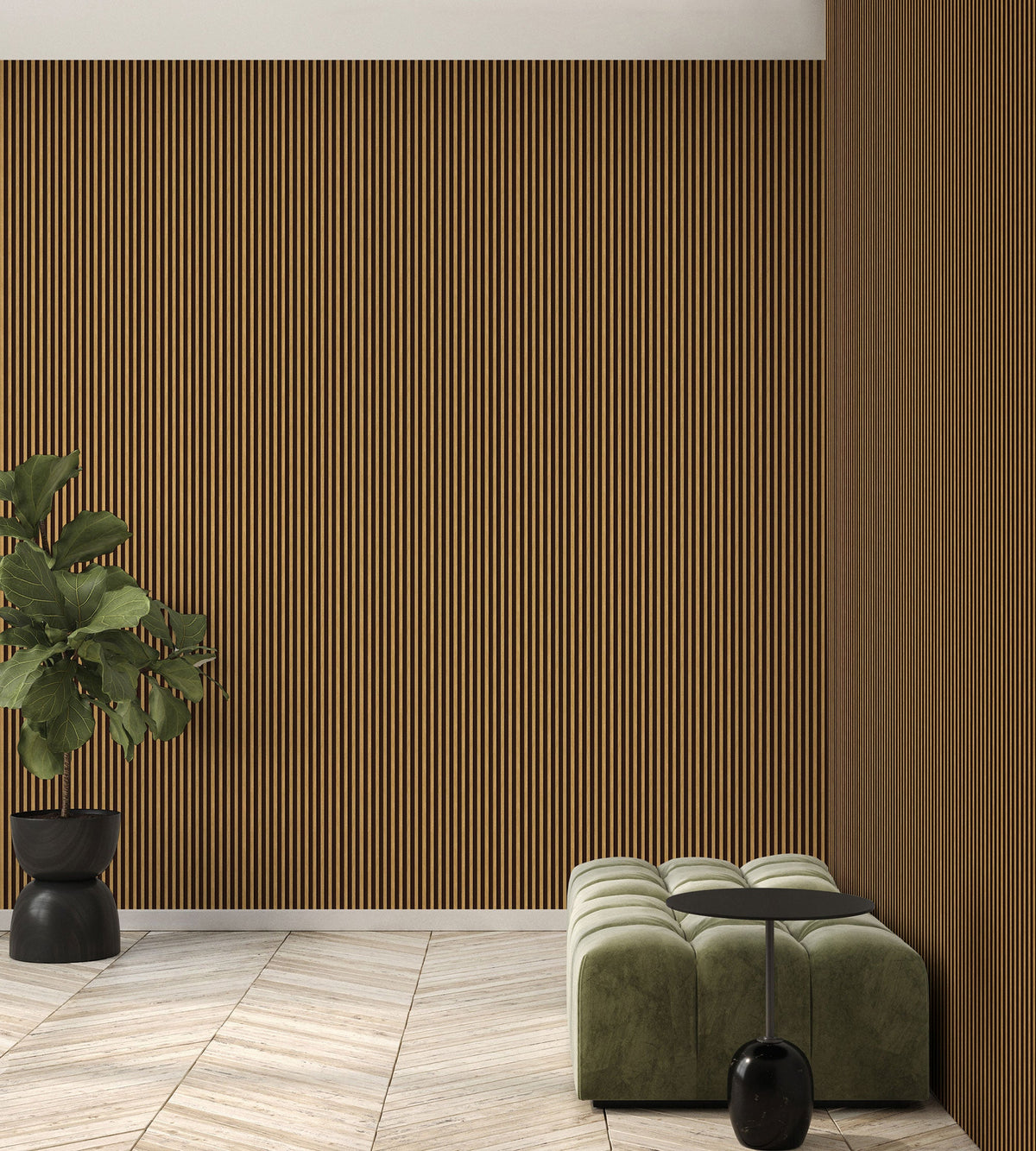 OG48024 Fusta Dark Brown Wood Organics Wallpaper by Tres Tintas