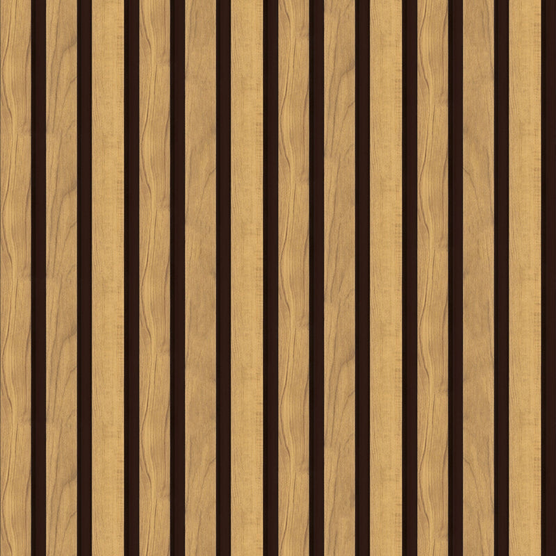 Fusta Dark Brown Wood Organics Wallpaper by Tres Tintas