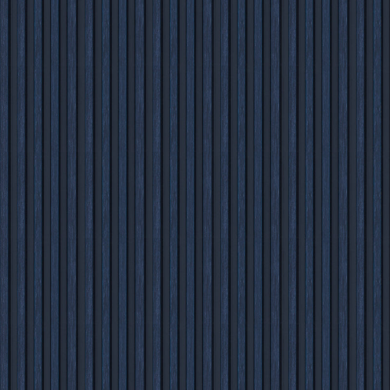 Fusta Dark Blue Organics Wallpaper by Tres Tintas
