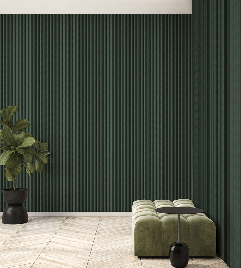 Fusta Dark green Organics Wallpaper by Tres Tintas