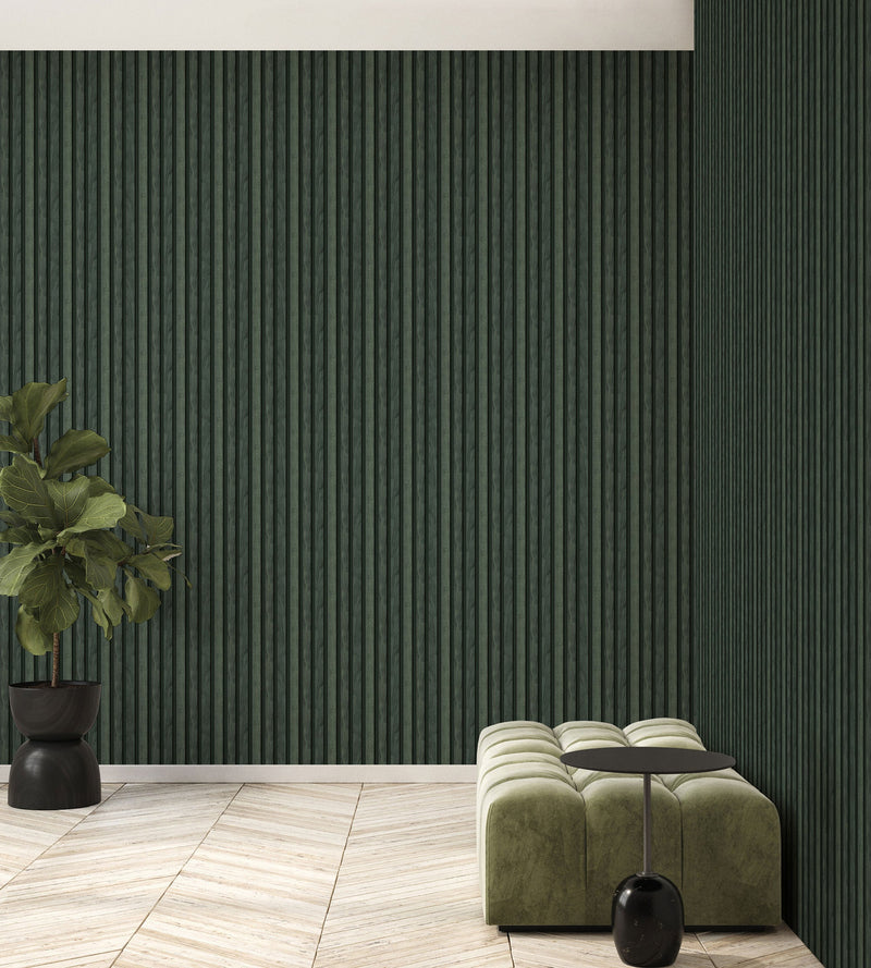 Fusta Dark green Organics Wallpaper by Tres Tintas