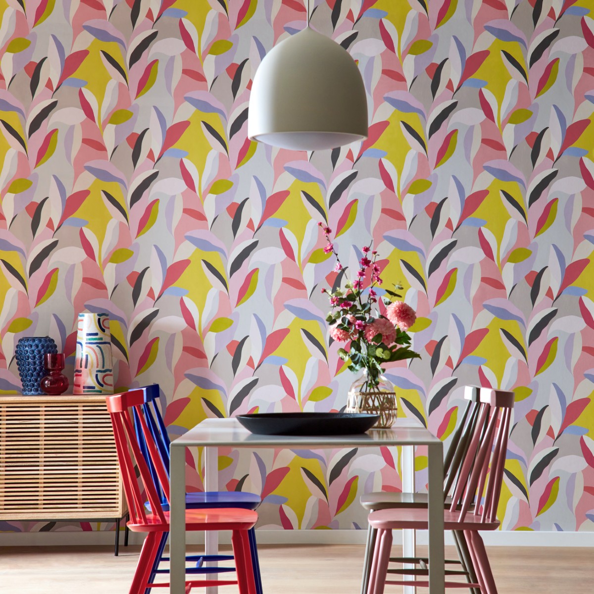 ABS50104W Riviera Rouge & Iris Wallpaper by Ohpopsi