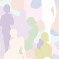 Silhouette Parma Violet Abstract Wallpaper by Ohpopsi