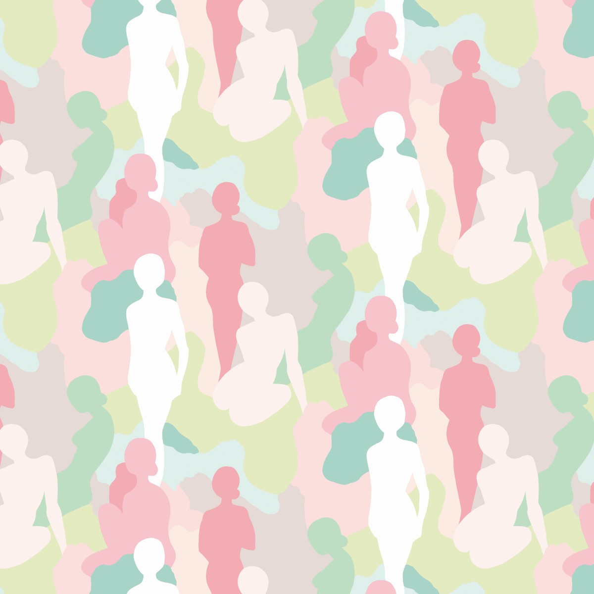 ABS50109W Silhouette Taffy Cream Wallpaper by Ohpopsi