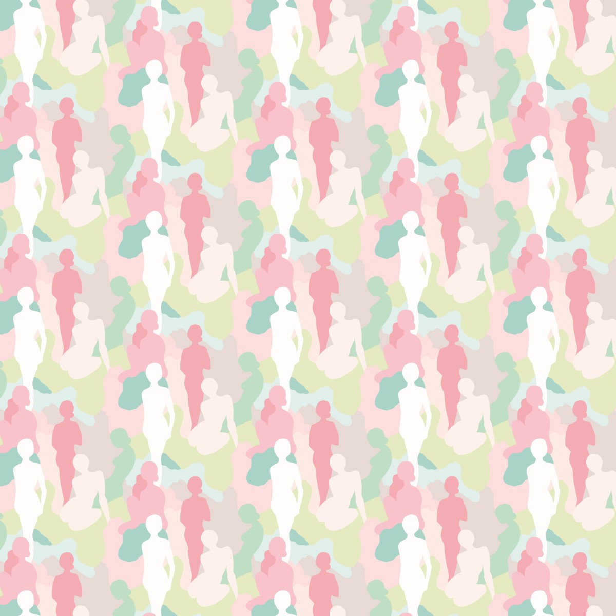 ABS50109W Silhouette Taffy Cream Wallpaper by Ohpopsi