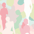 Silhouette Taffy Cream Abstract Wallpaper by Ohpopsi
