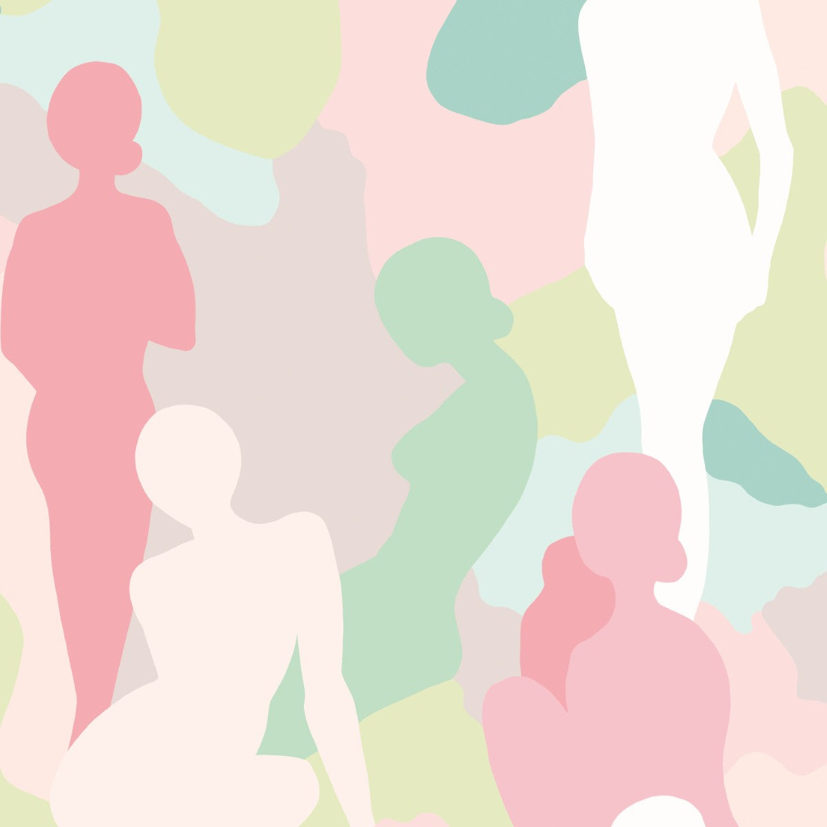 ABS50109W Silhouette Taffy Cream Wallpaper by Ohpopsi