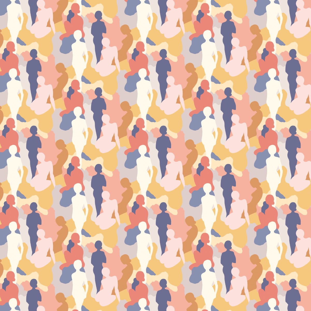 ABS50110W Silhouette Amber & Lapis Wallpaper by Ohpopsi