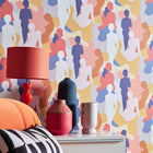 ABS50110W Silhouette Amber & Lapis Wallpaper by Ohpopsi