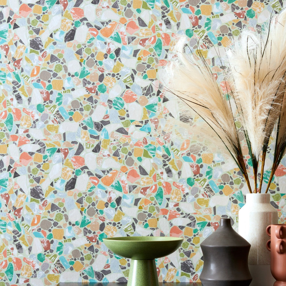 ABS50113W Fragments Pistachio Wallpaper by Ohpopsi