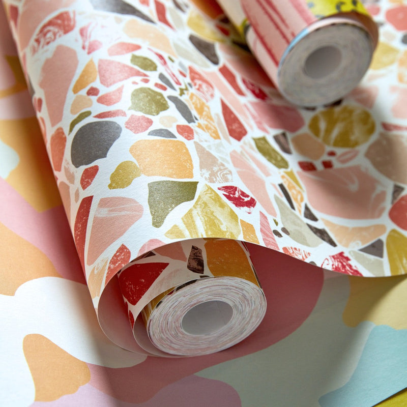 ABS50117W Fragments Coral Crush Wallpaper by Ohpopsi