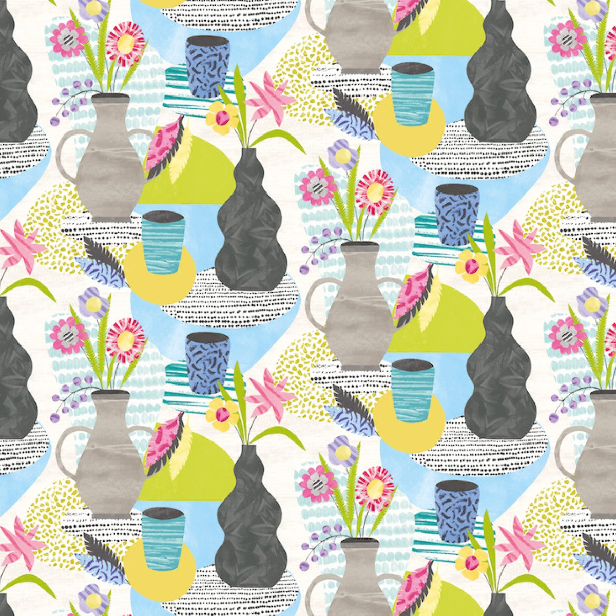 ABS50120W Pablo Chartreuse & Fog Wallpaper by Ohpopsi