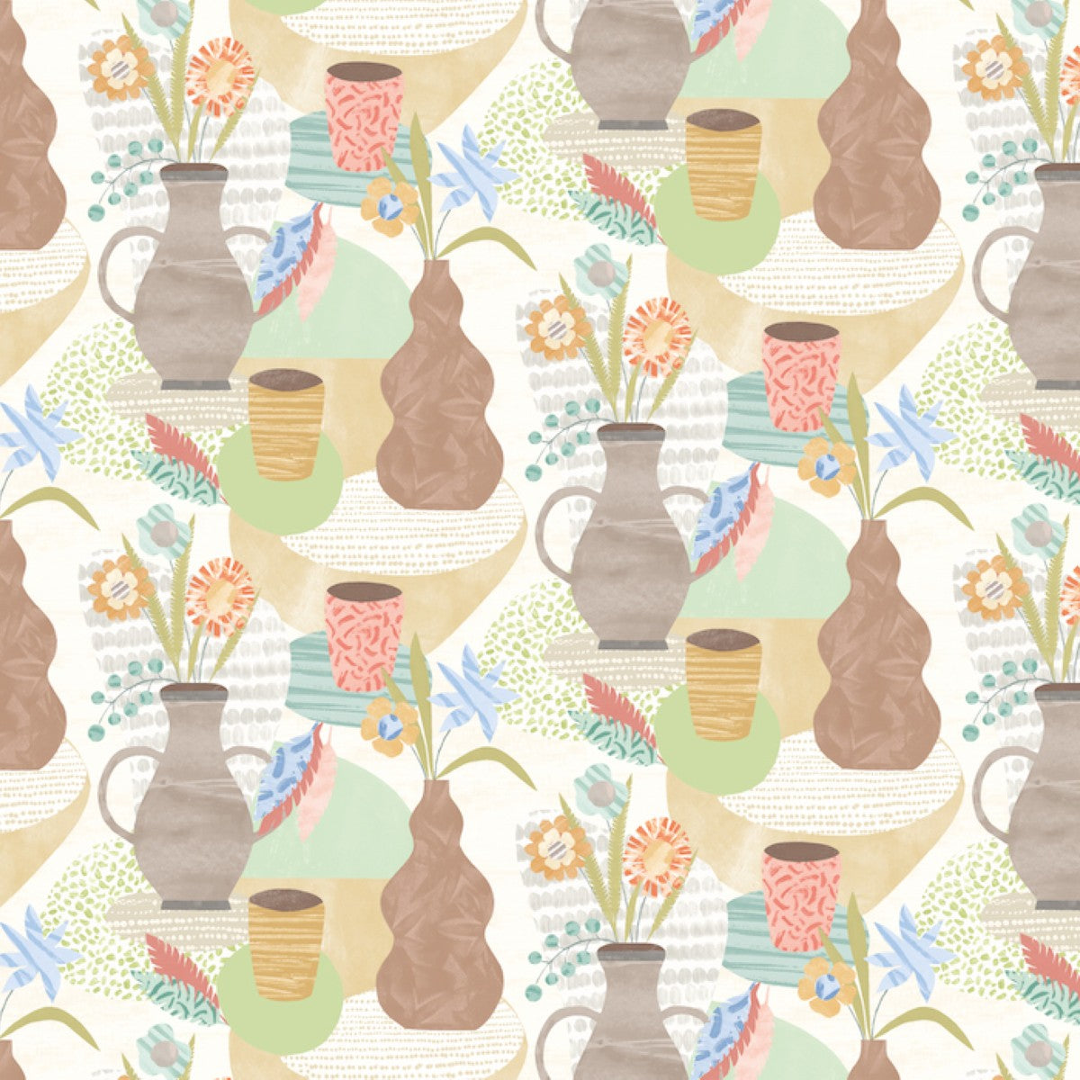 ABS50123W Pablo Smoke & Oyster Wallpaper by Ohpopsi