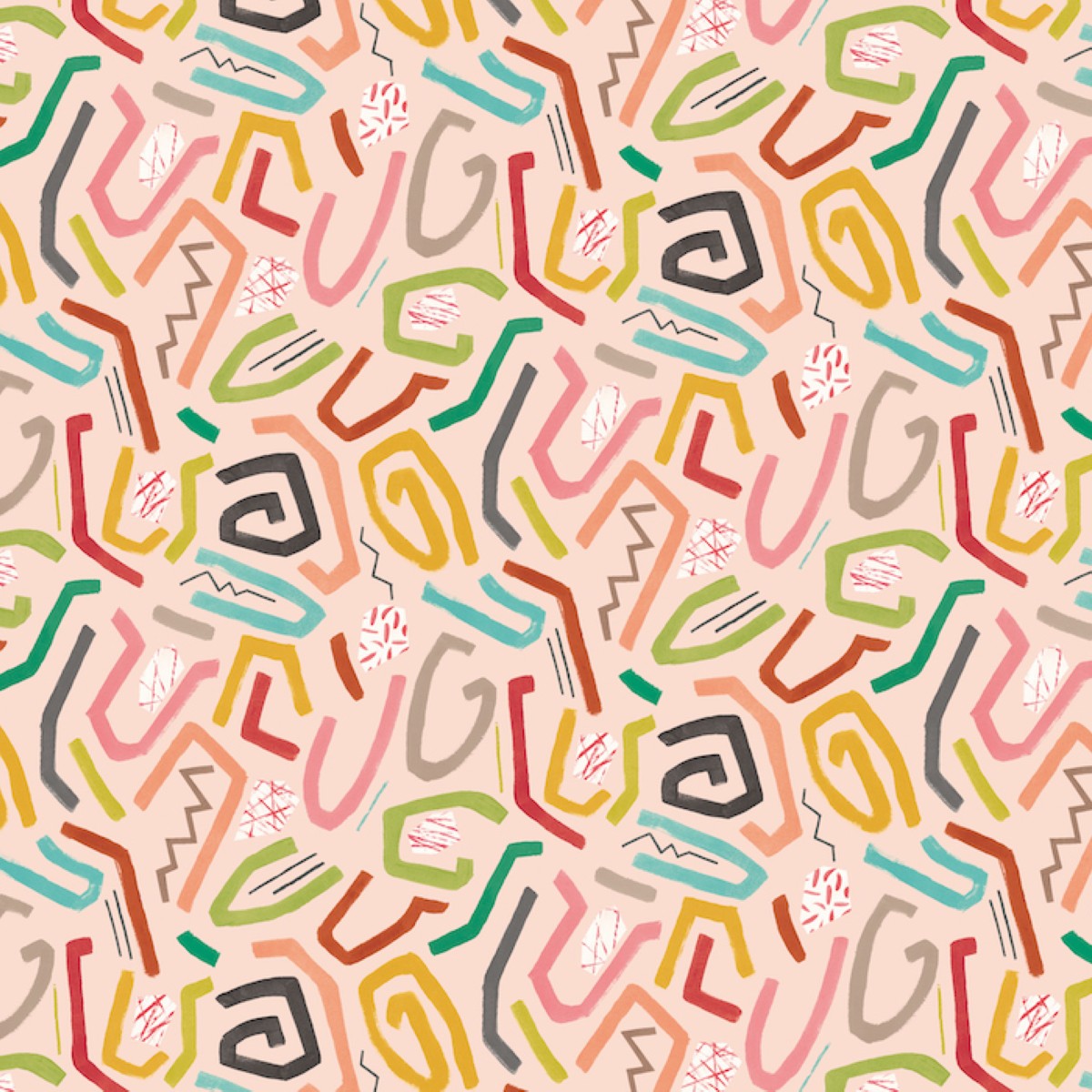 ABS50125W Squiggle Coral Twist Wallpaper by Ohpopsi