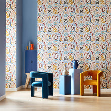 ABS50126W Squiggle Lapis & Honey Wallpaper by Ohpopsi