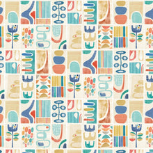 ABS50130W Snip Snip Indigo & Amber Wallpaper by Ohpopsi