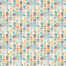 ABS50130W Snip Snip Indigo & Amber Wallpaper by Ohpopsi