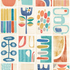 ABS50130W Snip Snip Indigo & Amber Wallpaper by Ohpopsi