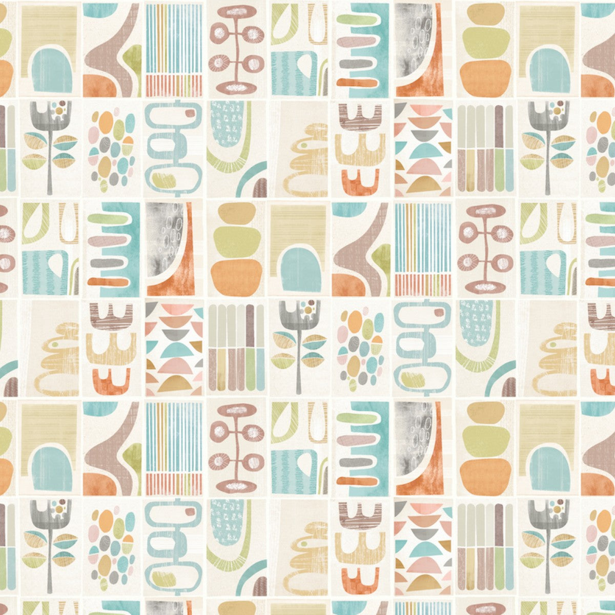 ABS50131W Snip Snip Sepia & Sage Wallpaper by Ohpopsi