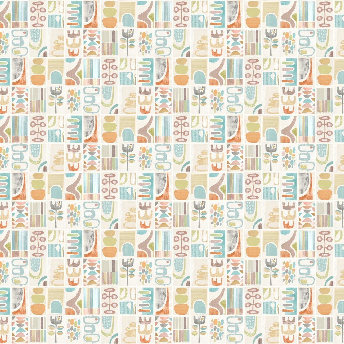 ABS50131W Snip Snip Sepia & Sage Wallpaper by Ohpopsi