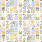 ABS50132W Snip Snip Lilac & Silver Wallpaper by Ohpopsi