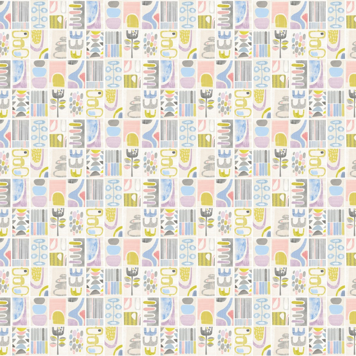 ABS50132W Snip Snip Lilac & Silver Wallpaper by Ohpopsi