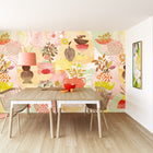 ABS50134M Abstract Fusion Cinnabar Twist Mural by Ohpopsi