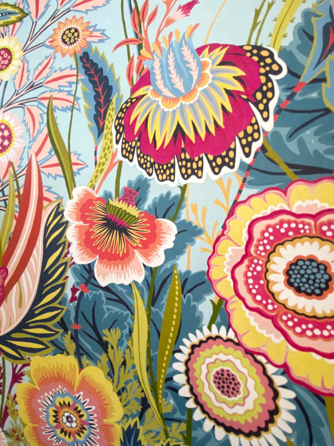 IKA50141M Bloom Duck Egg & Coral Mural by Ohpopsi