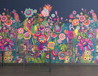 IKA50142M Bloom Indigo Mural by Ohpopsi