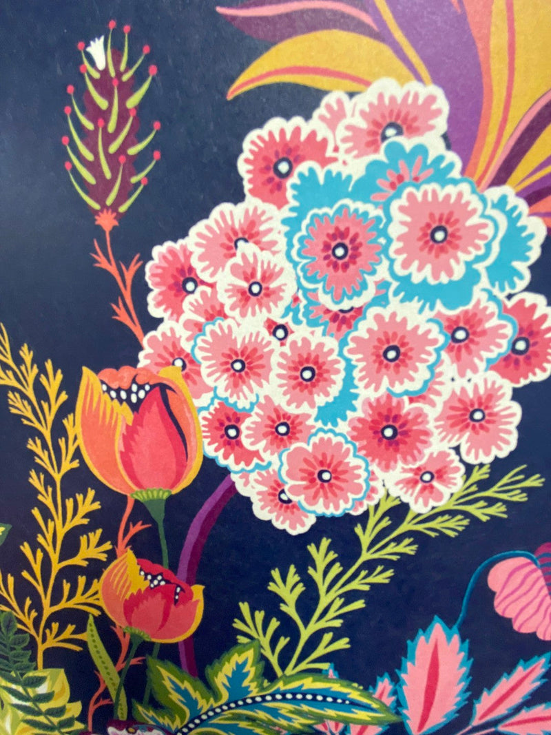 IKA50142M Bloom Indigo Mural by Ohpopsi