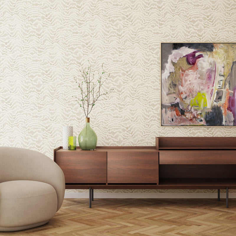 IKA50114W Contour Oyster Wallpaper by Ohpopsi