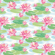 IKA50101W Waterlily Sky & Rose Wallpaper by Ohpopsi