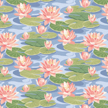 IKA50103W Waterlily Cornflower Wallpaper by Ohpopsi