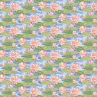 IKA50103W Waterlily Cornflower Wallpaper by Ohpopsi