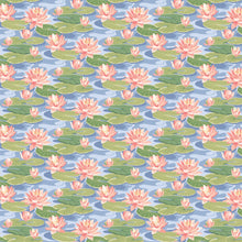 IKA50103W Waterlily Cornflower Wallpaper by Ohpopsi
