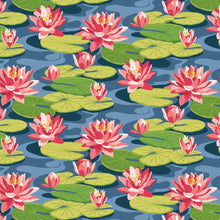 IKA50104W Waterlily Midnight Rouge Wallpaper by Ohpopsi
