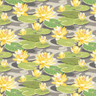 IKA50105W Waterlily Charcoal & Mustard Wallpaper by Ohpopsi