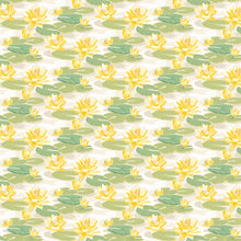 IKA50106W Waterlily Linen & Amber Wallpaper by Ohpopsi