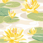 IKA50106W Waterlily Linen & Amber Wallpaper by Ohpopsi
