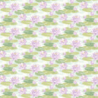 IKA50107W Waterlily Powder Blue & Lilac Wallpaper by Ohpopsi