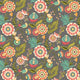 Ichika Trail Charcoal & Teal Ichika Wallpaper by Ohpopsi