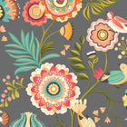 IKA50110W Ichika Trail Charcoal & Teal Wallpaper by Ohpopsi