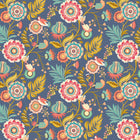 IKA50111W Ichika Trail Royal Blue & Gold Wallpaper by Ohpopsi