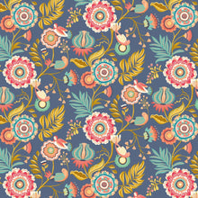 IKA50111W Ichika Trail Royal Blue & Gold Wallpaper by Ohpopsi