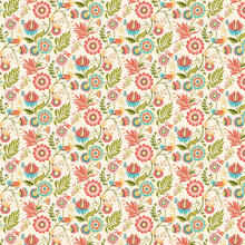IKA50113W Ichika Trail Coral & Linen Wallpaper by Ohpopsi