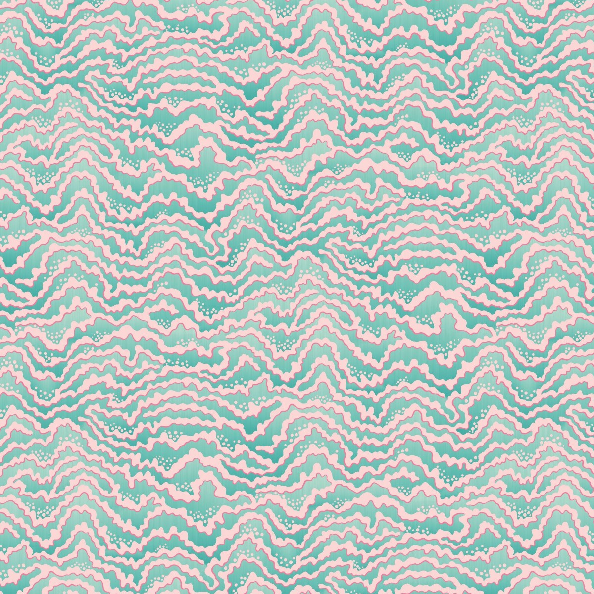 IKA50118W Contour Bubblegum & Mint Wallpaper by Ohpopsi