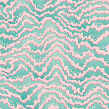 IKA50118W Contour Bubblegum & Mint Wallpaper by Ohpopsi