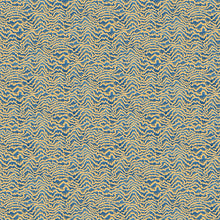 IKA50120W Contour Denim & Ochre Wallpaper by Ohpopsi