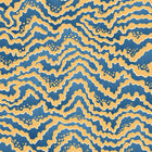IKA50120W Contour Denim & Ochre Wallpaper by Ohpopsi