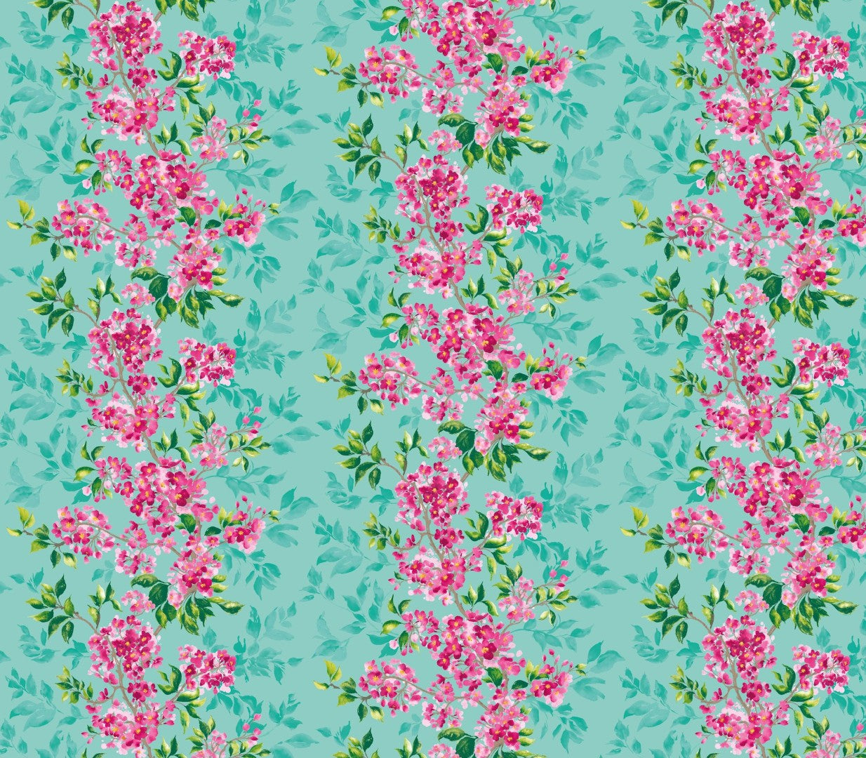 IKA50123W Sakura Peony & Jade Wallpaper by Ohpopsi